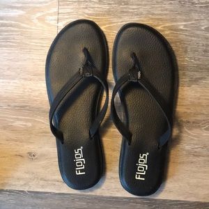 Black Flojos Sandals size 8